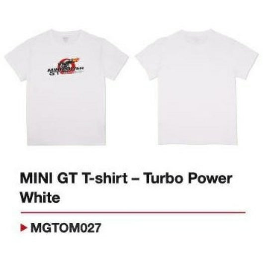 Available to Order – T-shirt - Turbo Power White - M Mini GT Model (MGTOM027-M)