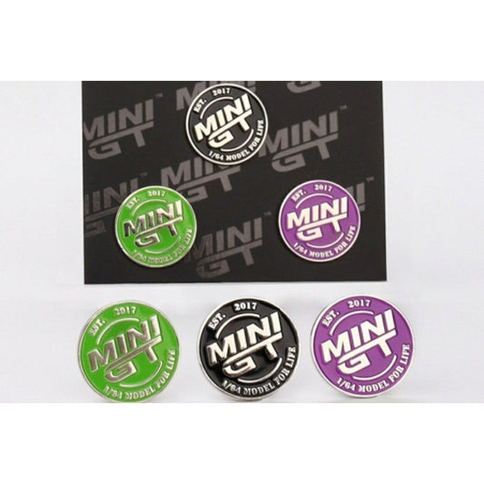 THIS ITEM IS AVAILABLE TO ORDER FROM OUR SUPPLIER - MINI GT MGTOM034 GT METAL EMBLEM SET - BLACK/PURPLE/GREEN