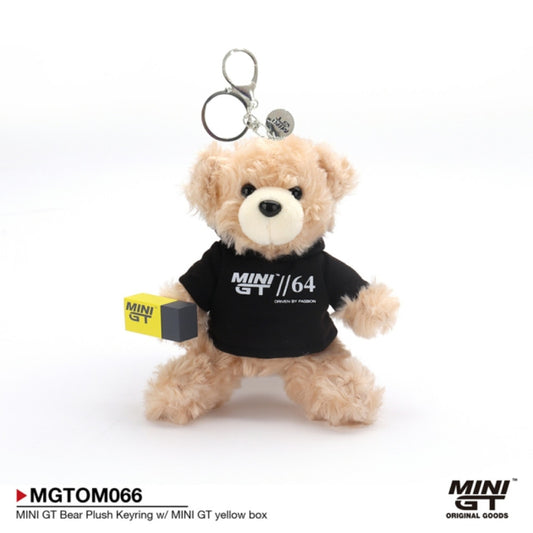Available To Order – MGTOM066 - MINI GT BEAR PLUSH KEYRING W/MINI GT YELLOW BOX MINIGT Model (MGTOM066)