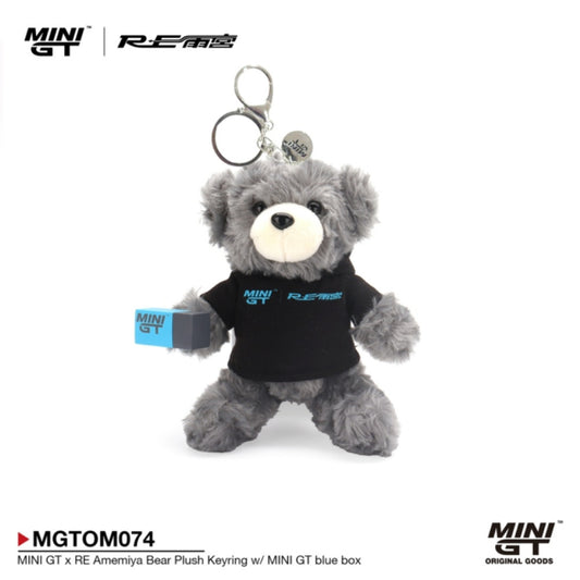 Available To Order – MGTOM074 - MINI GT X RE-AMEMIYA BEAR PLUSH KEYRING W/MINI GT BLUE BOX MINIGT Model (MGTOM074)