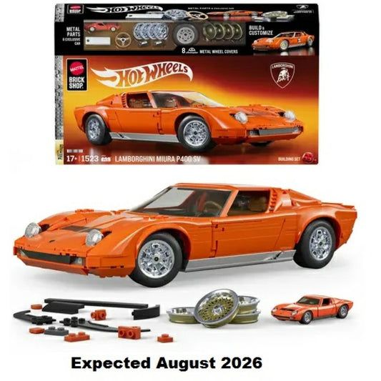 Available To Order – MHWBSJHF61 - Hotwheels Premium Lamborghini Miura P400 Sv (brick Shop) Approx 1:12 Scale MATTEL TOYS Model (MHWBSJHF61)