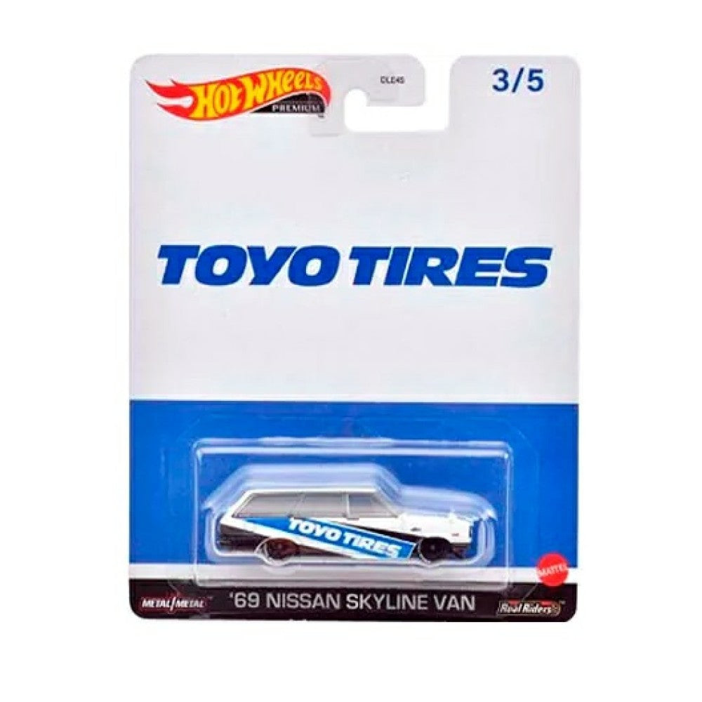 Available to Order – 1:64 Hotwheels Real Riders '69 Nissan Skyline Van Toyo Tires 3/5 (MHWDLB45-HKD05)
