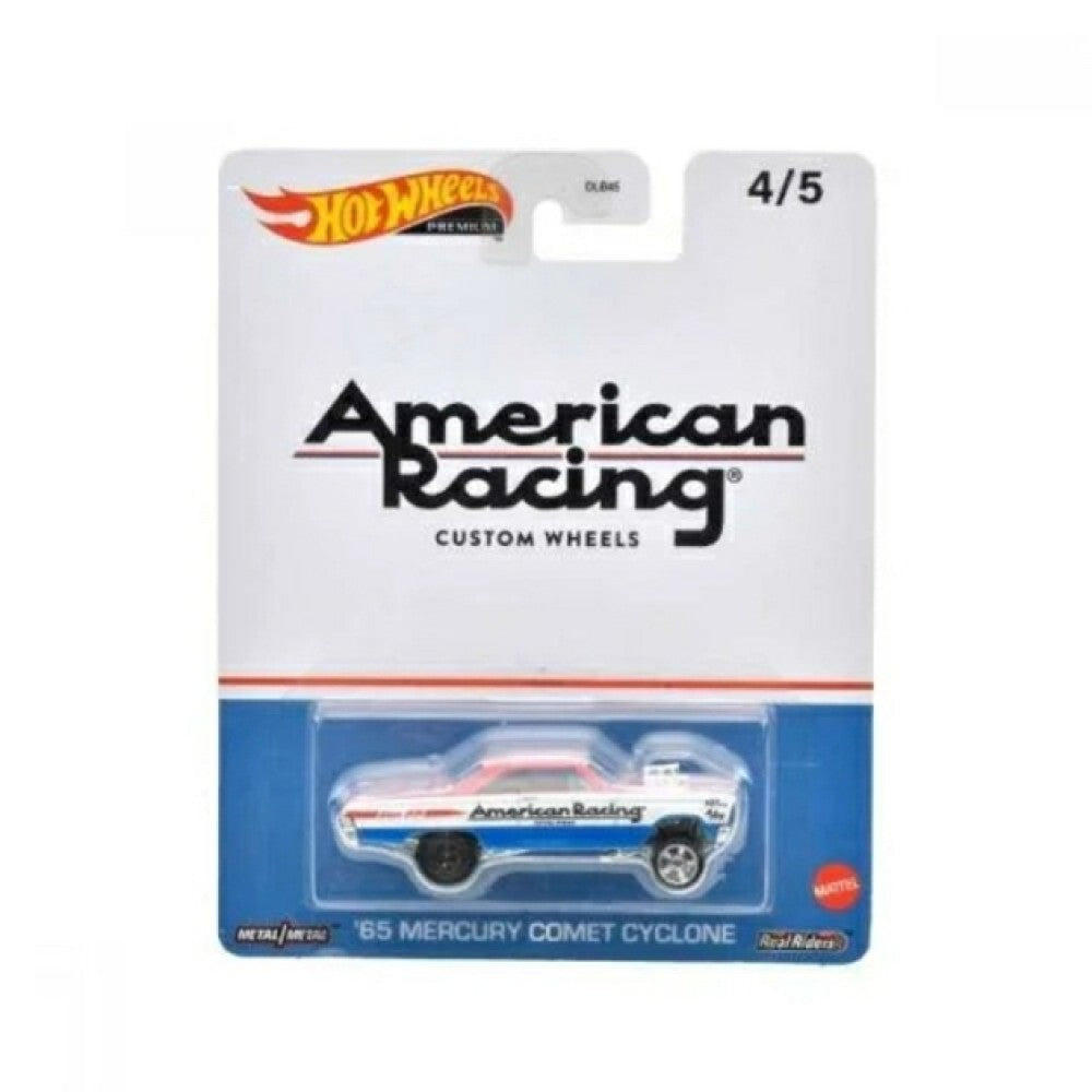 Available to Order – Hot Wheels Real Riders '65 Mercury Comet Cyclone American Racing 4/5 Mattel Toys Model (MHWDLB45-HKD06)