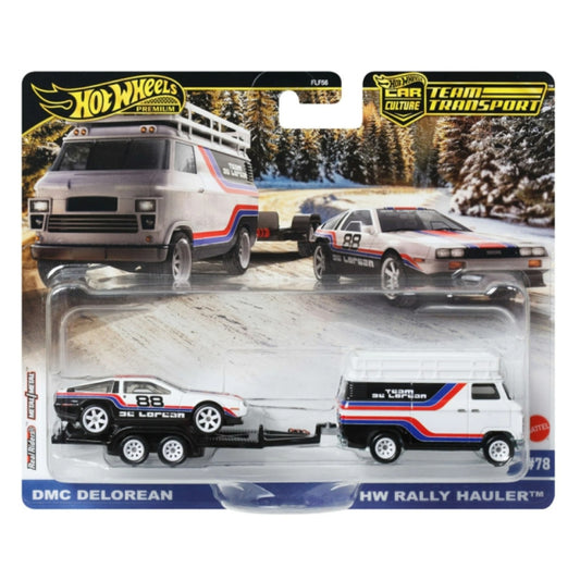 Team Transport DMC Delorean Hw Rally Hauler #78 Hot Wheels Model