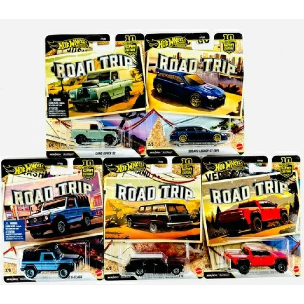 MHWFPY86-961V - X10 Hotwheels Car Culture 10TH Anniversary Road Trip Assortment Hot Wheels Model