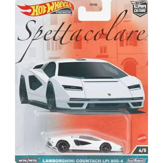 Available to Order – Hot Wheels Italian Cars Lamborghini Countach White 1:64 Mattel Toys Model (MHWFPY86-HKC40)