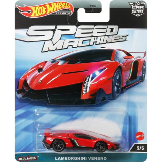 THIS ITEM IS AVAILABLE TO ORDER FROM OUR SUPPLIER - 1:64 MHWFPY86-HKC41 HOTWHEELS CAR CULTURE SPEED MACHINES LAMBORGHINI VENENO (RED) 5/5