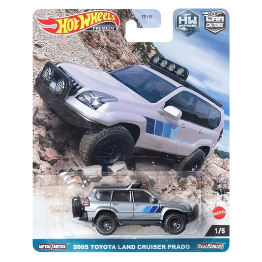Available to Order from Supplier - 1:64 HOTWHEELS Car Cultures Off Road 2005 Toyota Land Cruiser Prado (Silver) 1/5 MHWFPY86-HKC70
