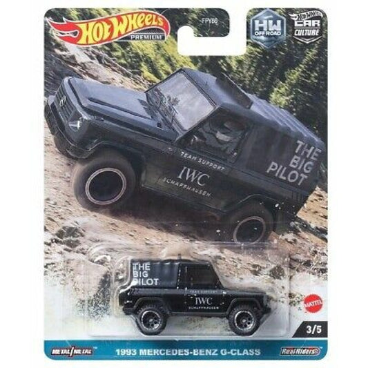 THIS ITEM IS AVAILABLE TO ORDER FROM OUR SUPPLIER - 1:64 HOTWHEELS MHWFPY86-HKC72 CAR CULTURES OFF ROAD 1993 MERCEDES-BENZ G CLASS (BLACK) 45780