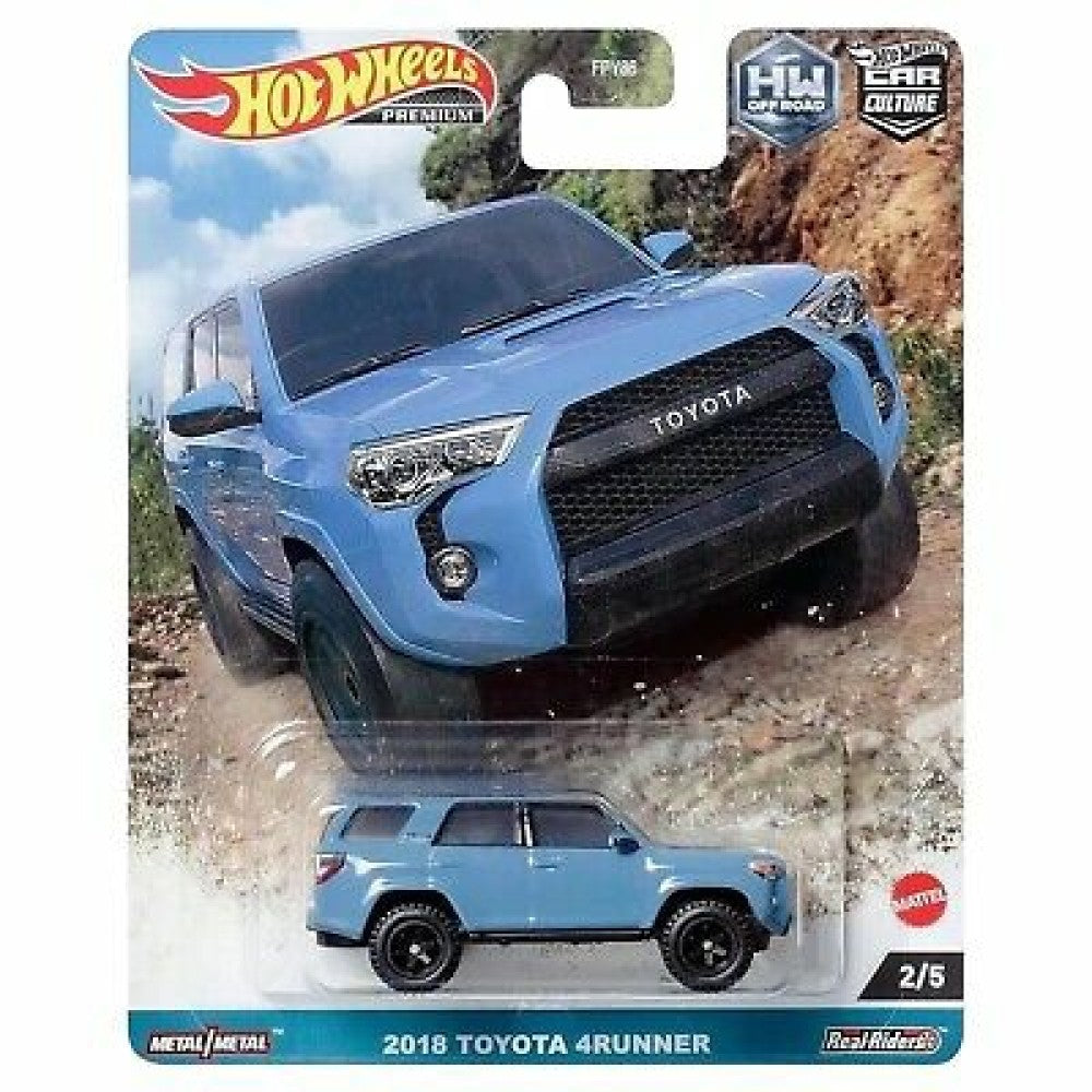 Available to Order – Hot Wheels Car Cultures Off Road 2018 Toyota 4runner (blue) 2/5 1:64 Mattel Toys Model (MHWFPY86-HKC73)