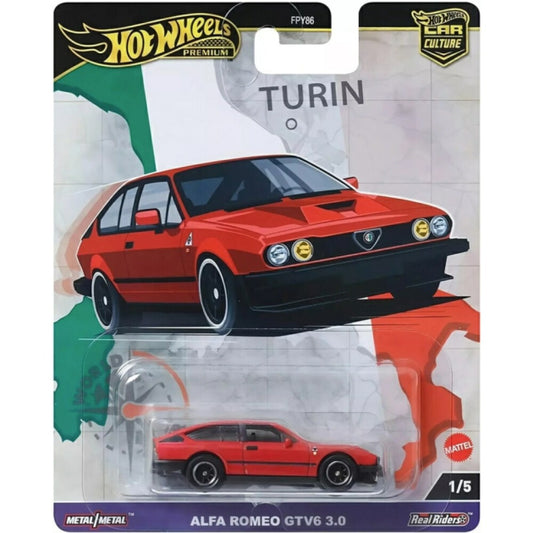 Available to Order from Supplier - 1:64 HOTWHEELS Car Culture World Tour Alfa Romeo Gtv6 3.0 1/5 MHWFPY86-HRV80