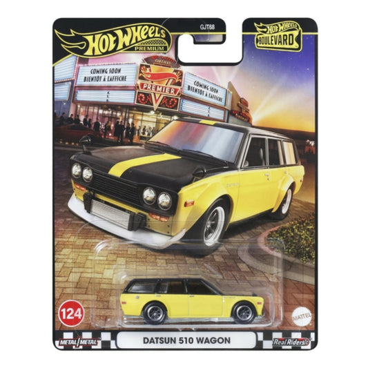 Datsun 510 Wagon Yellow/black 1:64 Hot Wheels Model