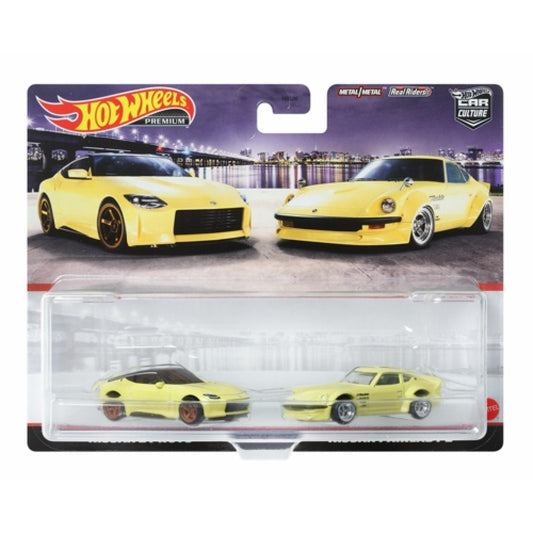 THIS ITEM IS AVAILABLE TO ORDER FROM OUR SUPPLIER - 1:64 MHWHFF33 HOTWHEELS CAR CULTURE 2 PACK NISSAN Z PROTO AND NISSAN FAIRLADY Z