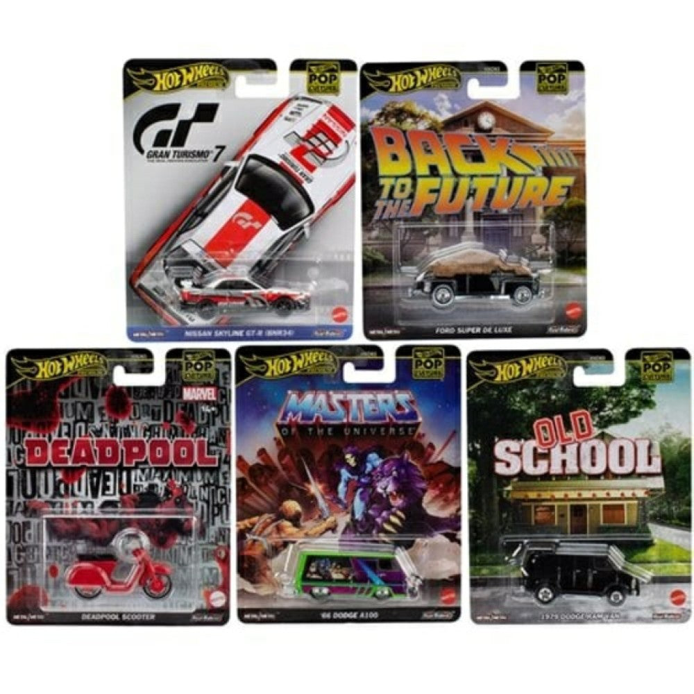 Available to Order – X10 1/64 Hot Wheels Pop Culture Assortment 1:64 Mattel Toys Model (MHWHXD63-956J)