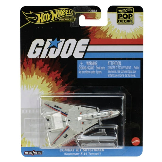 Available to Order – Hot Wheels Pop Culture G.i. Joe Combat Jet Skystriker Grumman F-14 Tomcat Mattel Toys Model (MHWHXD63-JBL77)