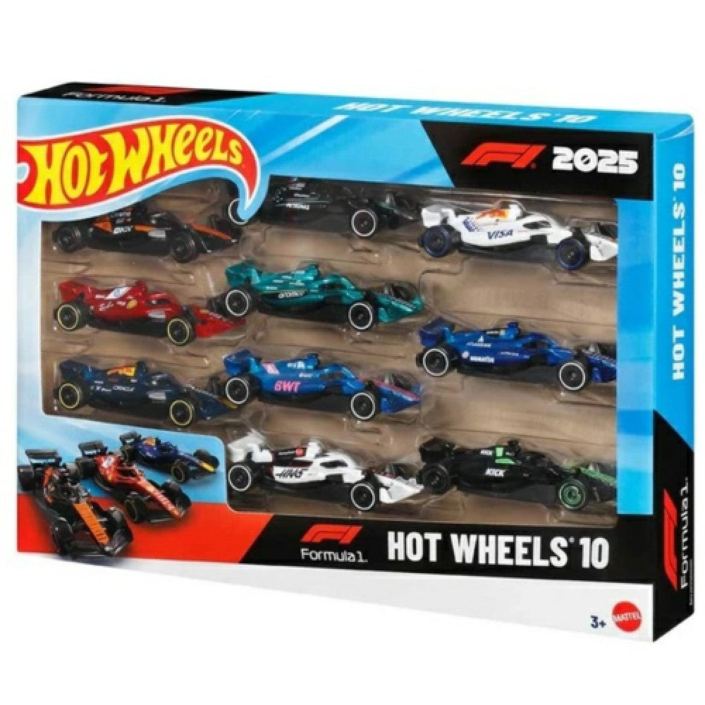 Available To Order – MHWJMM24 - Hotwheels 10 Car Multipack - F1 2025 Formula One Hot Wheels Model (MHWJMM24)