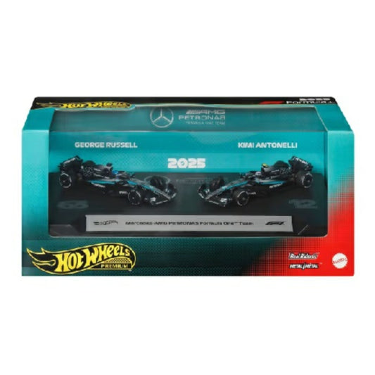 MHWJMM93- Hotwheels Premium Formula 1 2-PACK Team Mercedes AMG Petronas Mattel Toys Model