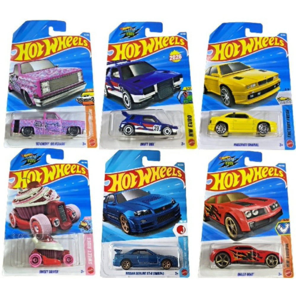 Available To Order – MHWL2593-973K - X72 Hotwheels Basic US 2026 Assortment Wave 10 Each Model (MHWL2593-973K)