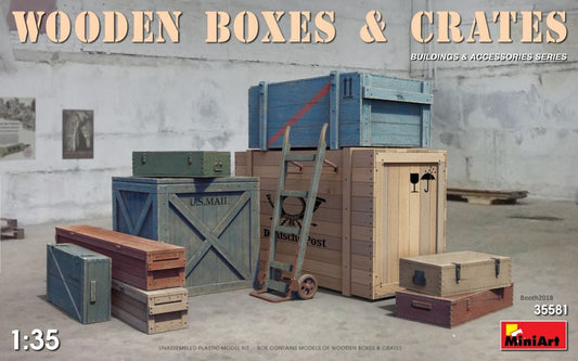 Wooden Boxes & Crates 1:35 Miniart Model