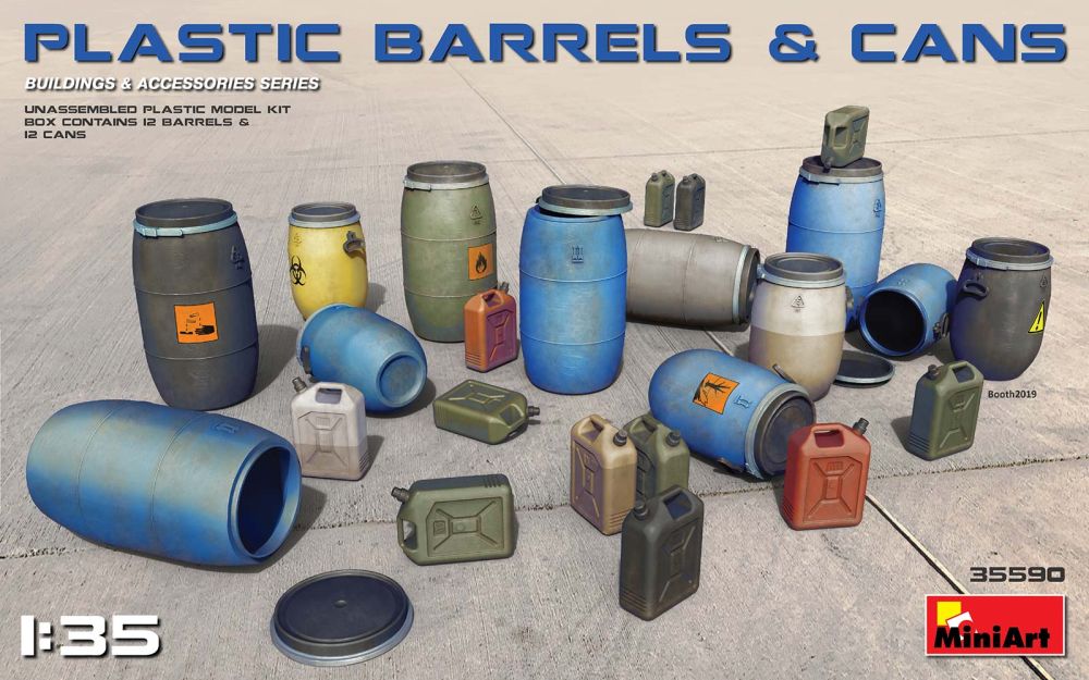 Available to Order – Plastic Barrels & Cans 1:35 (MIA 35590)