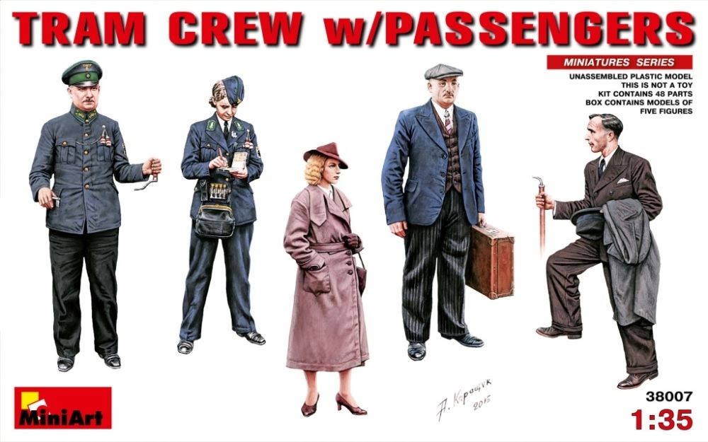 Tram Crew With Passengers 1:35 Miniart Model