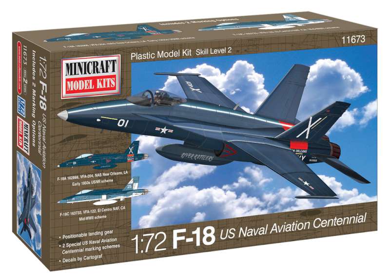 Available To Order – F-18 USN Centennial with 2 Marking Options 1:72 (MIC 11673)