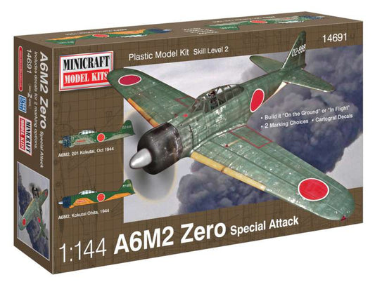 Available To Order – A6M2 Zero IJN/IJA w/2 options 1:144 (MIC 14691)