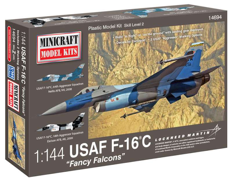 Available To Order – F-16  USAF 'Fancy Falcons' w/2 marking opt 1:144 (MIC 14694)