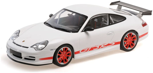 Available to Order – Porsche 911 Gt3 Rs - 2002 White W/Red Stripes 1:18 (MIN 155 062020)