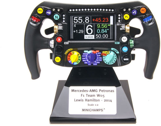 Steering Wheel Mercedes Amg W05 2014, L. Hamilton, Mercedes F1 Team 1:2 Minichamps Model