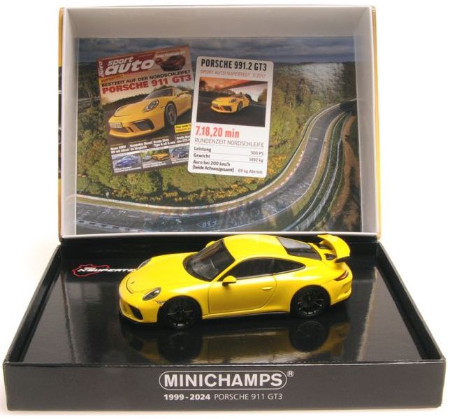 Available to Order – Porsche 911 Gt3 2017, Yellow, Sport Auto 1:43 (MIN 410 066029)
