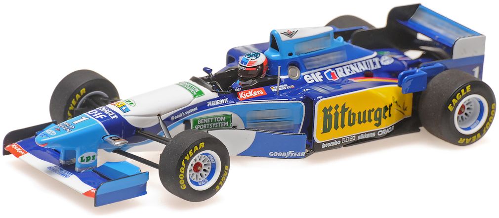 Benetton Renault B195 1995, M. Schumacher, Winner Brazilian Gp 1:43 Minichamps Model