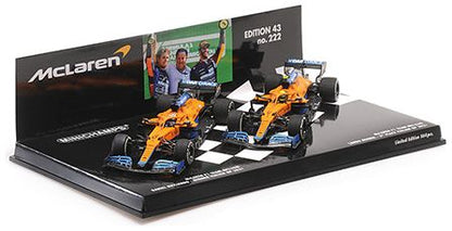 2-Car Set - Mclaren Mcl35M 2021, Ricciardo/Norris, Italian Gp 1:43 Minichamps Model