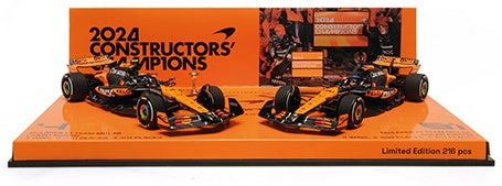 Mclaren F1 Team MCL38 Champions 2 car set Norris / Piastri Abu Dhabi GP 2024 Minichamps Model