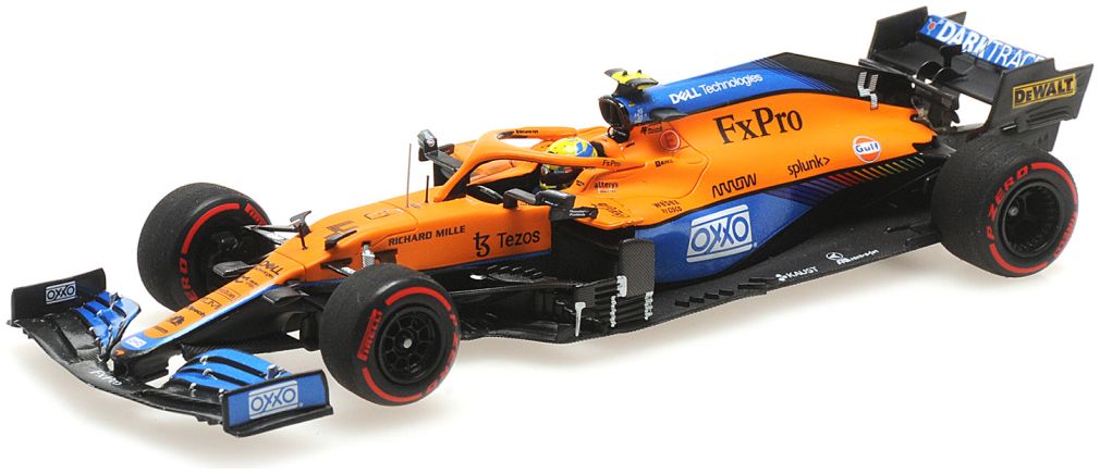 Mclaren F1 Team Mcl35M 2021, L. Norris, Pole Russian Gp 1:43 Minichamps Model