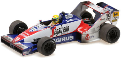 Toleman Hart Tg183B - Dirty Version 1984, A. Senna, 2nd Brazilian Gp 1:43 Minichamps Model