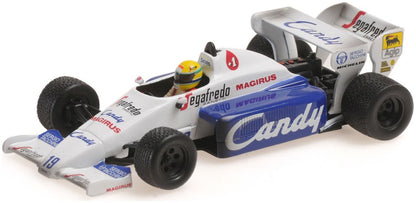 Available to Order – Toleman Hart Tg184 - Dirty Version 1984, A. Senna, 2nd Monaco Gp 1:43 Minichamps Model (MIN 540 843399)