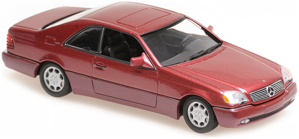 Mercedes-Benz 600Sec Coupe - 1992 Red Metallic 1:43 Minichamps Model