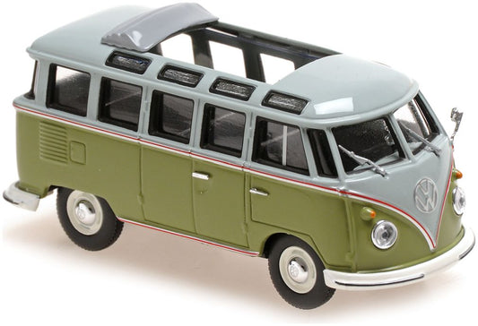 Volkswagen Samba Bus - 1961 - Grey/Green 1:43 Minichamps Model