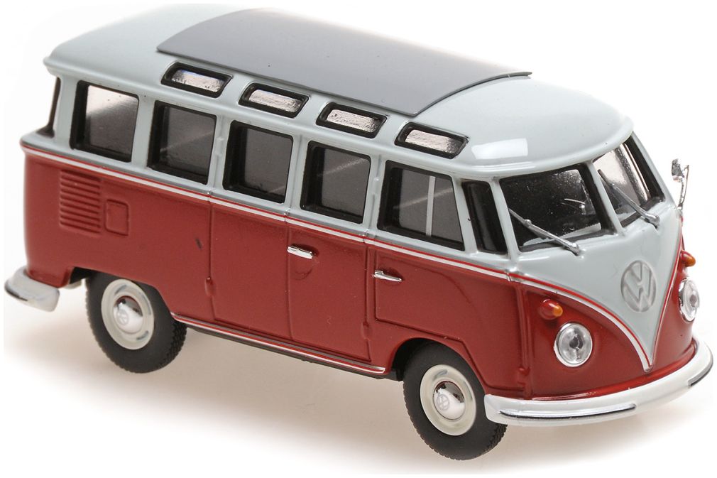 Volkswagen Samba Bus - 1961 - Grey/Red 1:43 Minichamps Model