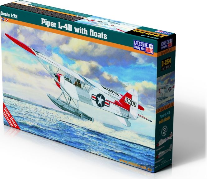 Available To Order – Piper L-4H with floats Kit 1:72 Mistercraft Kits Model (MIS MCD254)