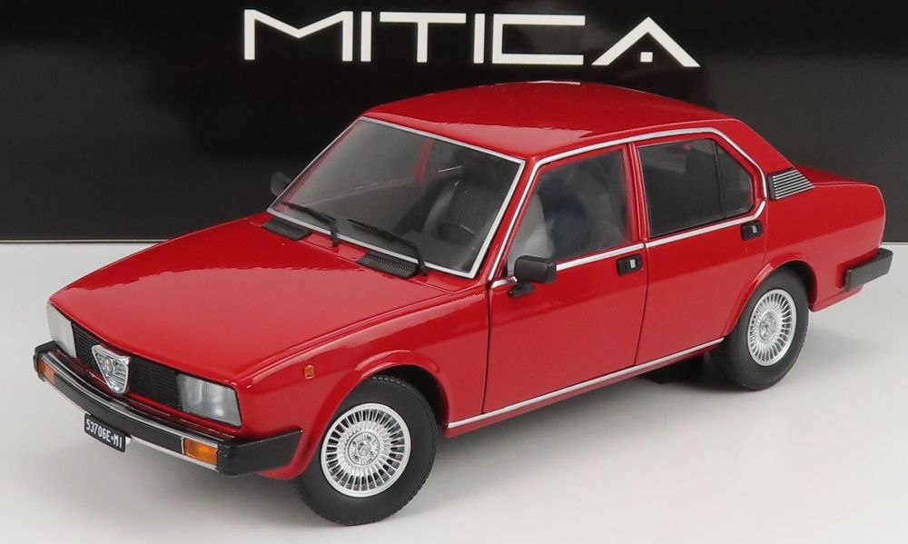 Available To Order – Alfa Romeo Alfetta Berlina 2000L 1978 Cerchi Millerighe Wheels Rosso Alfa Red 1:18 (MIT 200012)