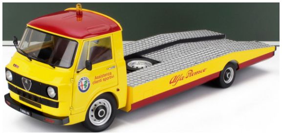 Available To Order – Alfa Romeo A12 (F12) Carro Attrezzi Second Serie 1977 Tow Truck Red/Yellow 1:18 (MIT 200084)