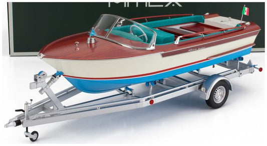 Riva Junior 1966 Motoscafo Motorboat Ivory Sea Blue 1:18 Mitica Model