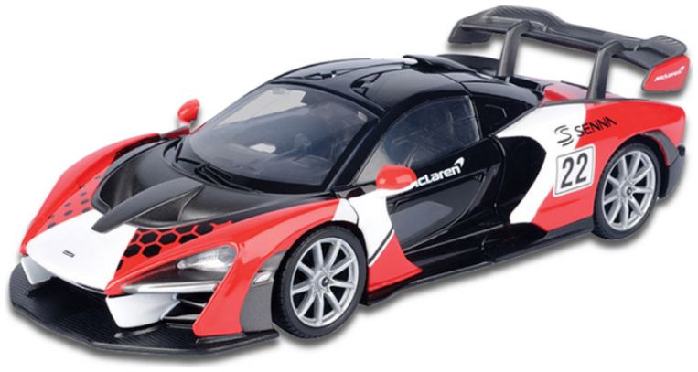 McLaren Senna Black/White/Red GT Racing 1:24 – diecast model