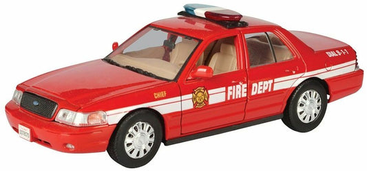 Ford Crown Victoria 2007 Fire Chief - Red 1:24 – diecast model