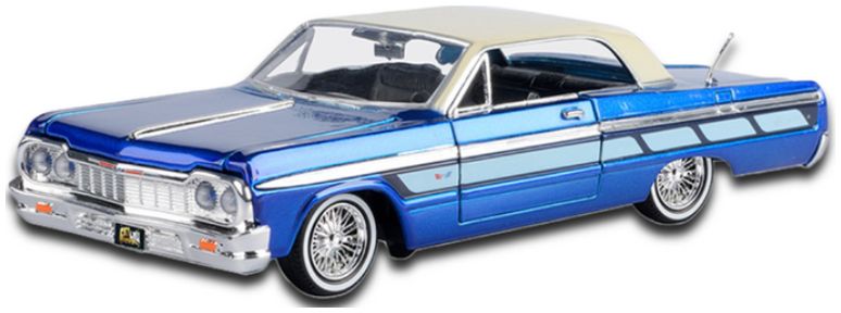 Chevrolet Impala Blue 1964 'Get Low' 1:24 – diecast model