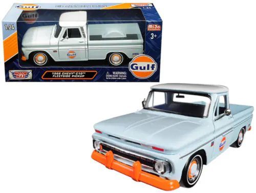 Chevy 1966 C10 Fleetside Pickup With Gulf Livery 1:24 – diecast model