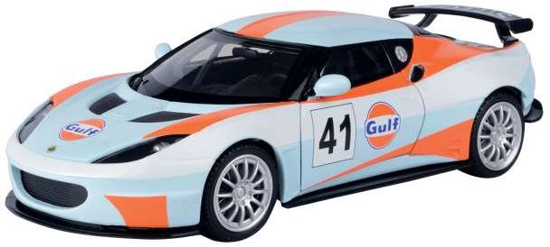 Lotus Evora GT4with Gulf Livery 1:24 – diecast model