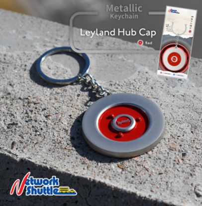 Available to Order – Leyland Hub Cap Red Keyring (MOO 33303M)